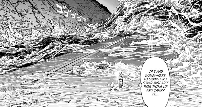 One Punch Man Saitama Wave