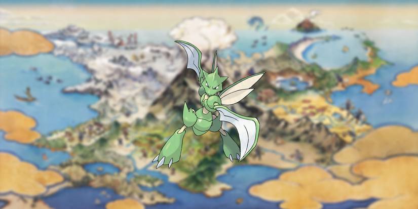 Alpha Scyther is found in Grandtree Arena, where players fought the Noble Kleavor