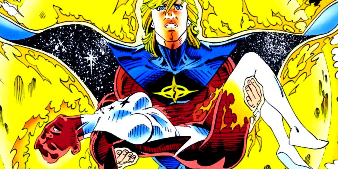 Quasar carries Binary in Marvel Comics.