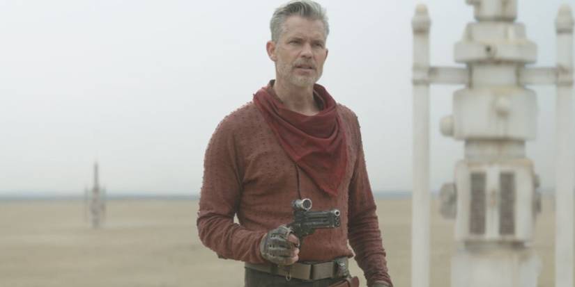 Cobb Vanth pointing a gun in Book of Boba Fett