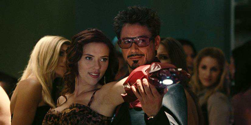 Tony Stark flirting with Natasha Romanoff in Iron Man 2.