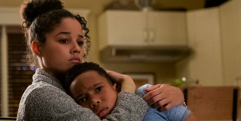 Nicole hugging Dion in Raising Dion