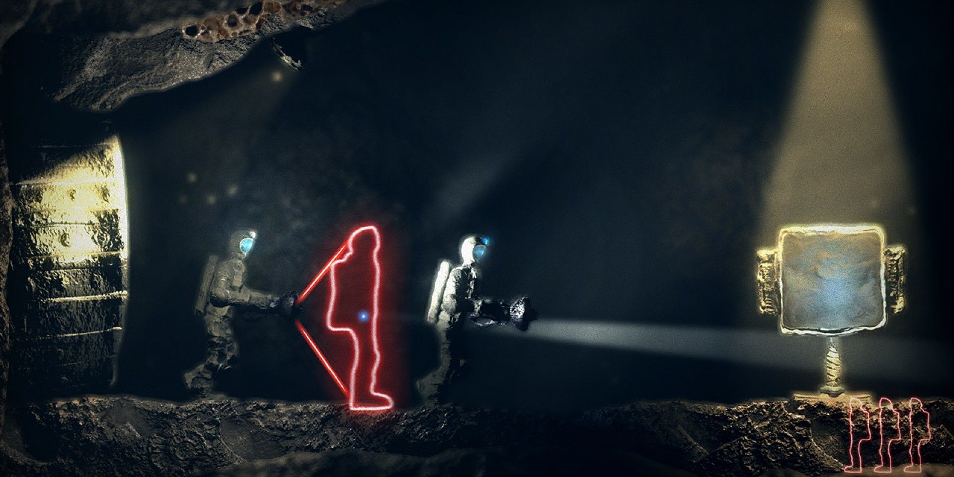 A screenshot of gameplay from The Swapper