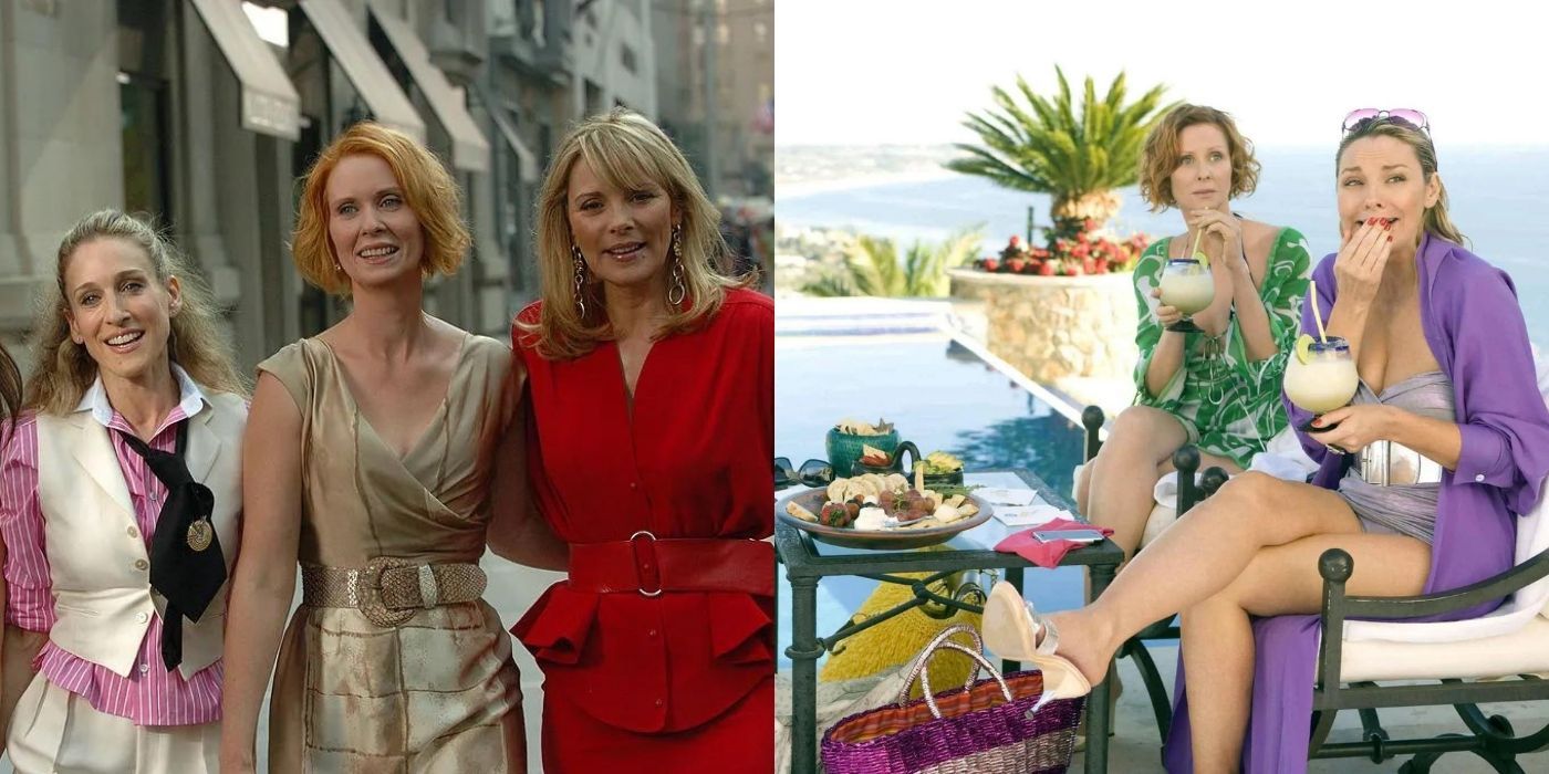 A split image Samantha and the girls from SATC first movie