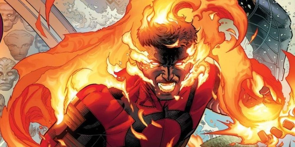 An image of Inferno with his fire powers activated in the MCU comics