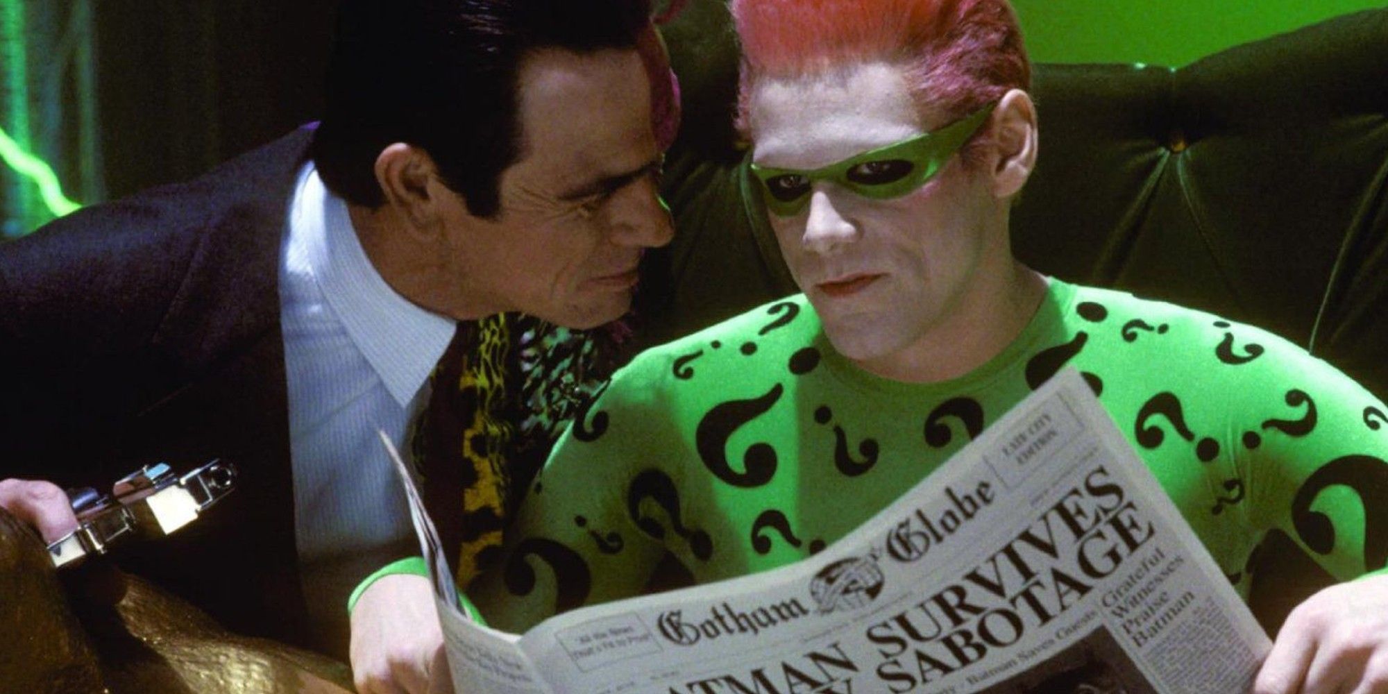 Batman Forever Jim Carrey and Tommy Lee Jones as Riddler and Two Face