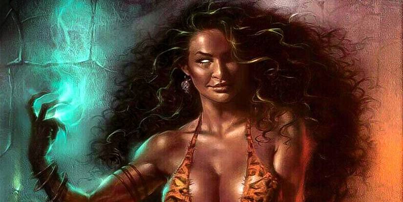 Calypso Ezili conjuring magic in Marvel Comics