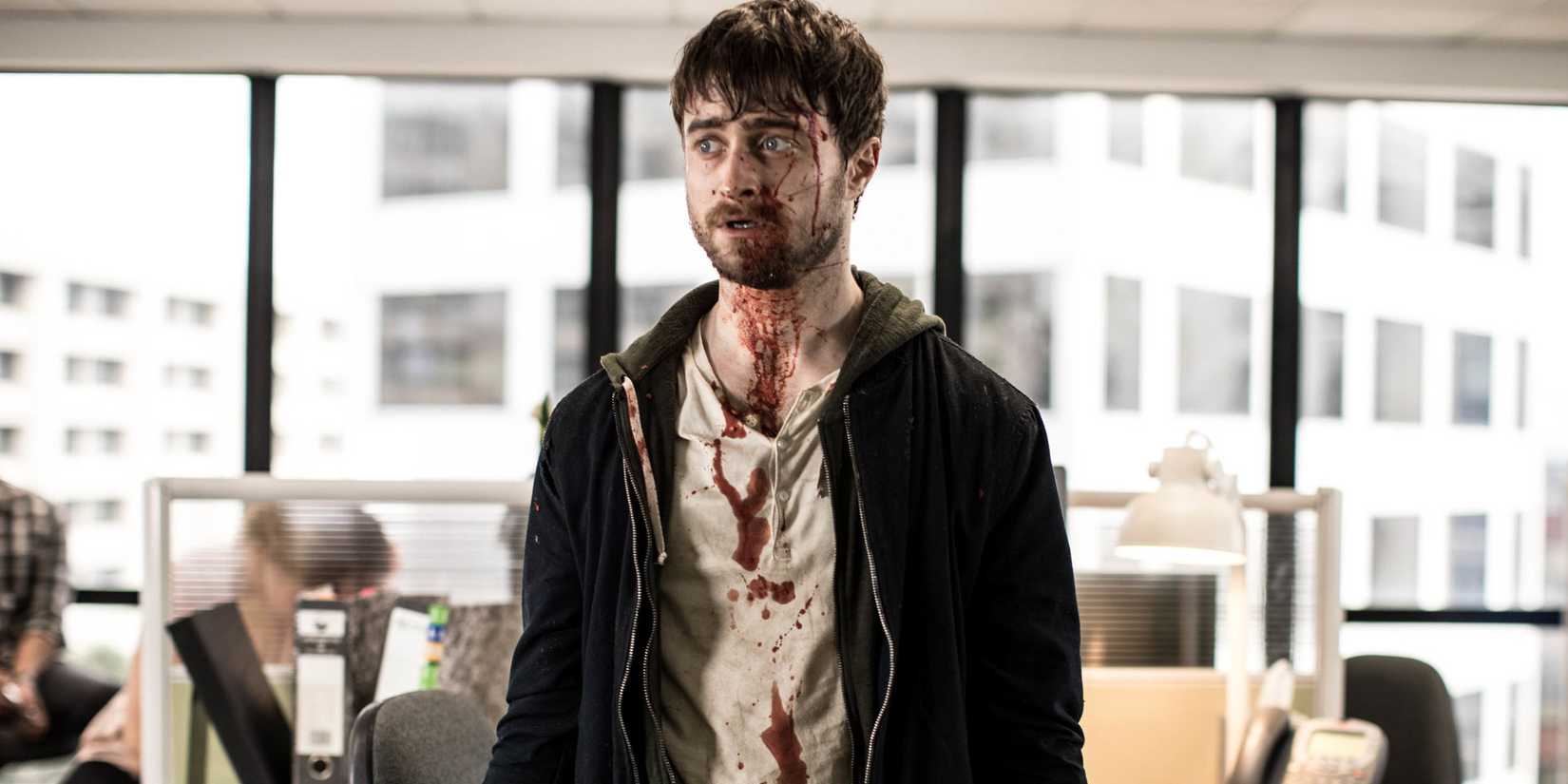 Daniel Radcliffe as miles in Guns Akimbo