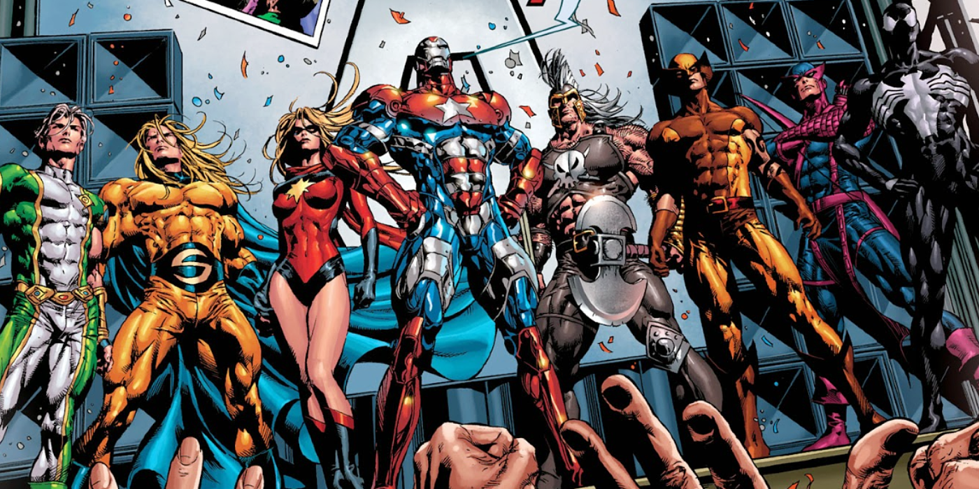 Dark Avengers Iron Man Wolverine Venom Spider Man Hawkeye Team