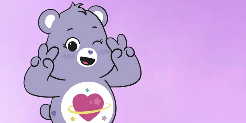 Daydream Bear doing peace signs