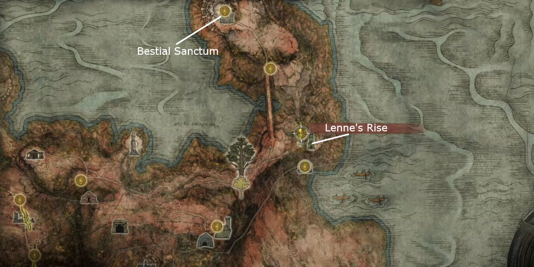Elden Ring Lenne Rise Location Map