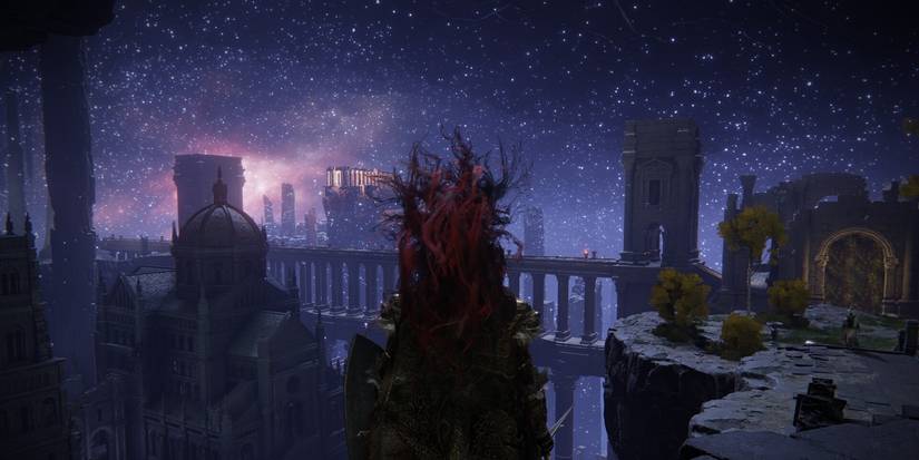 An Elden Ring player looks out at Nokron, Eternal City