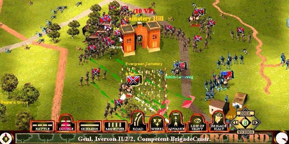 Gameplay from Sid Meiers Gettysburg