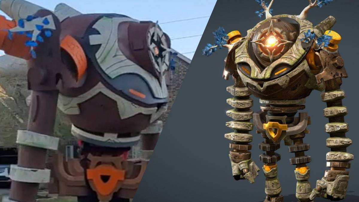 Genshin Impact Cosplayer's Huge Ruin Guard Suit Has Working Spin Attack