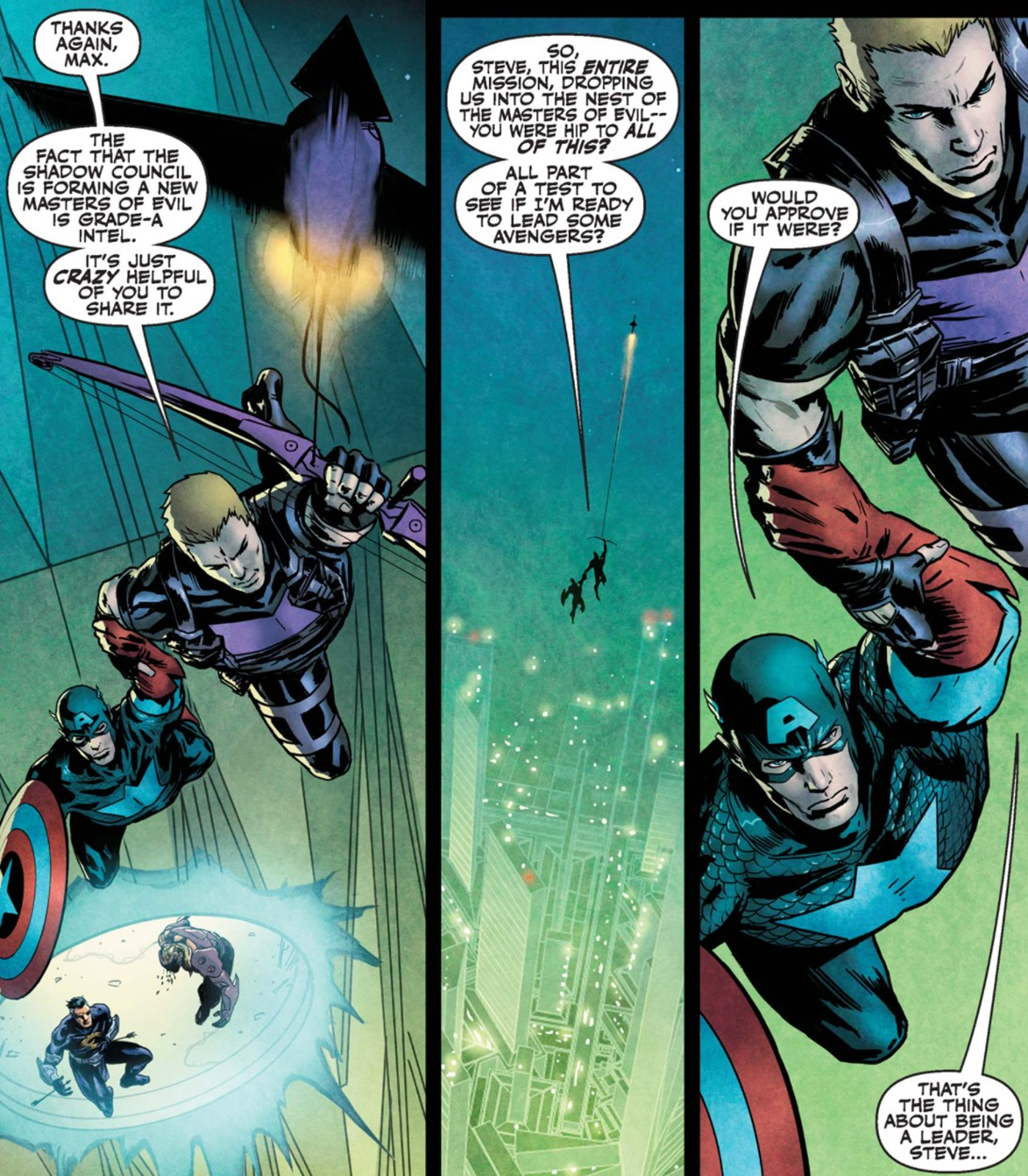 Hawkeye rescues Captain America in Secret Avengers 21.1 from Marvel Comics