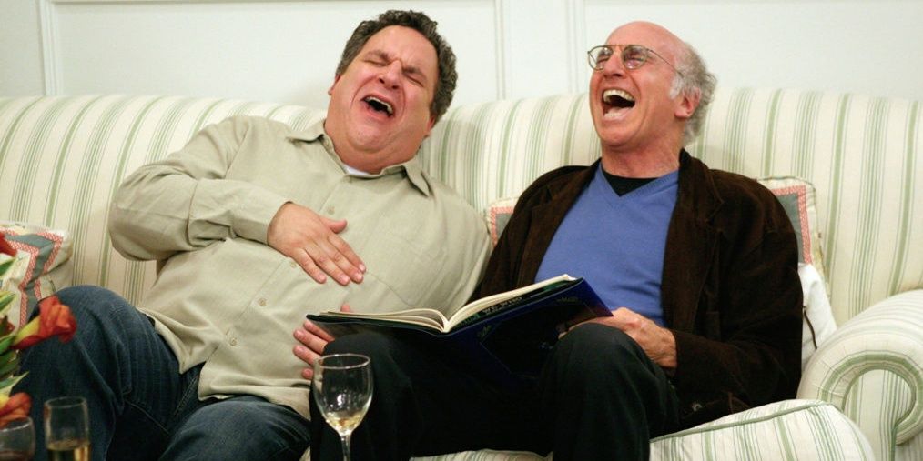 Jeff Garlin and Larry David have a laugh in Curb Your Enthusiasm Cropped