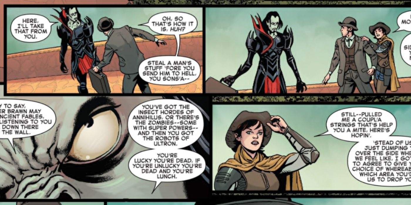 Morbius talks to Hank Pym in Marvel Comics.