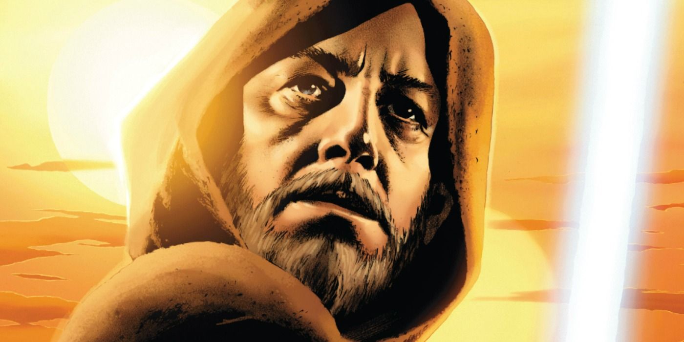 Obi Wan Kenobi holds his lightsaber in Marvel Comics.