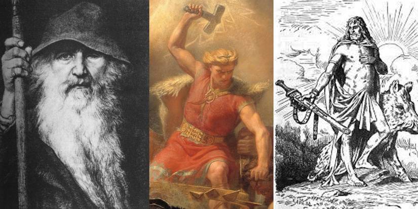 Odin, Thor, and Freyr Vikings Valhalla
