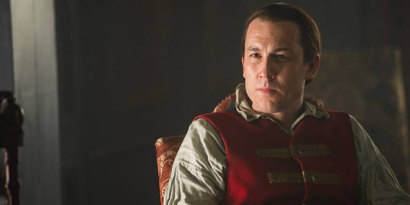 Black Jack Randall talking to someone in Outlander.