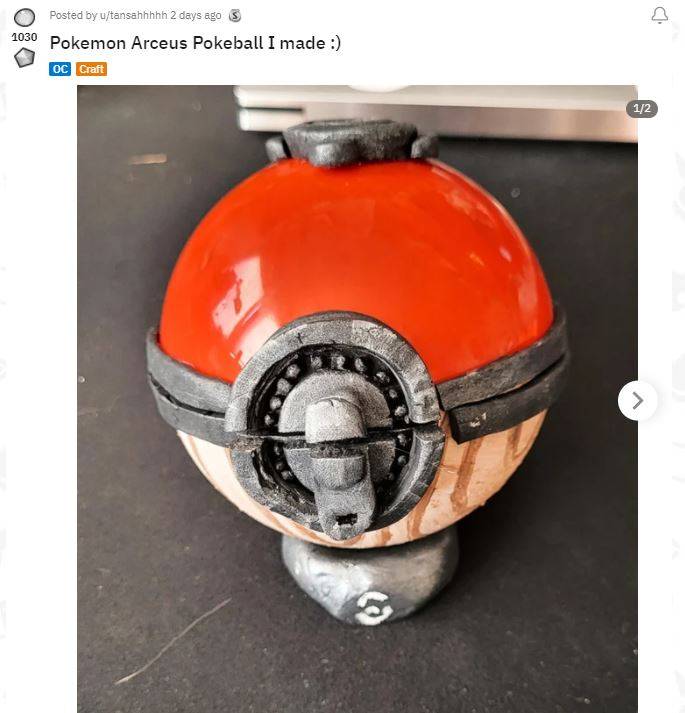 Pokémon Legends: Arceus' Poké Ball Brought To Life In Impressive Build