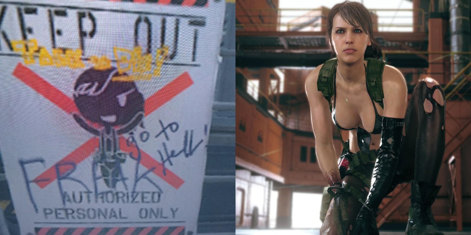 Quiet cell sign and Quiet Metal Gear Solid