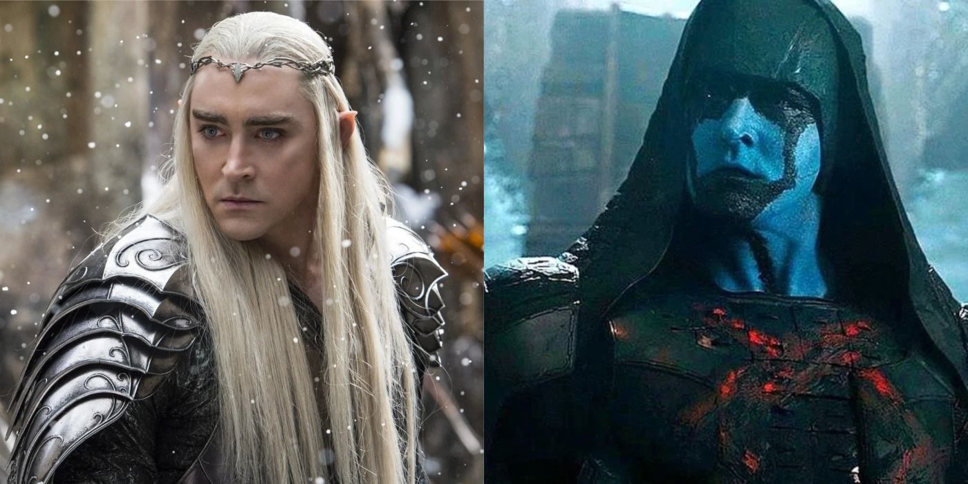 Split images of Lee Pace as Thranduil and Ronan