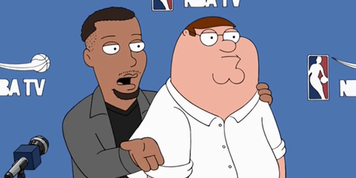 Stephen Curry with Peter Griffin