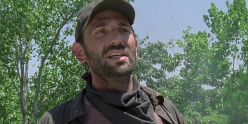 Jim em The Walking Dead na floresta