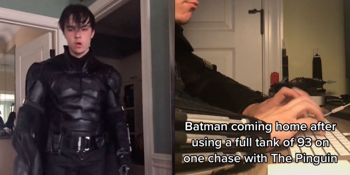 TikTok about Batman using a full tank of gas in The Batman