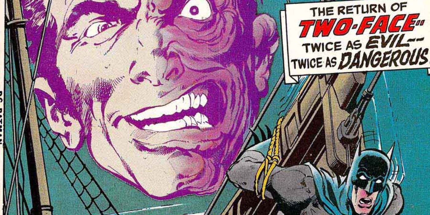 Two Face appears on the cover of Batman 234 comic book.