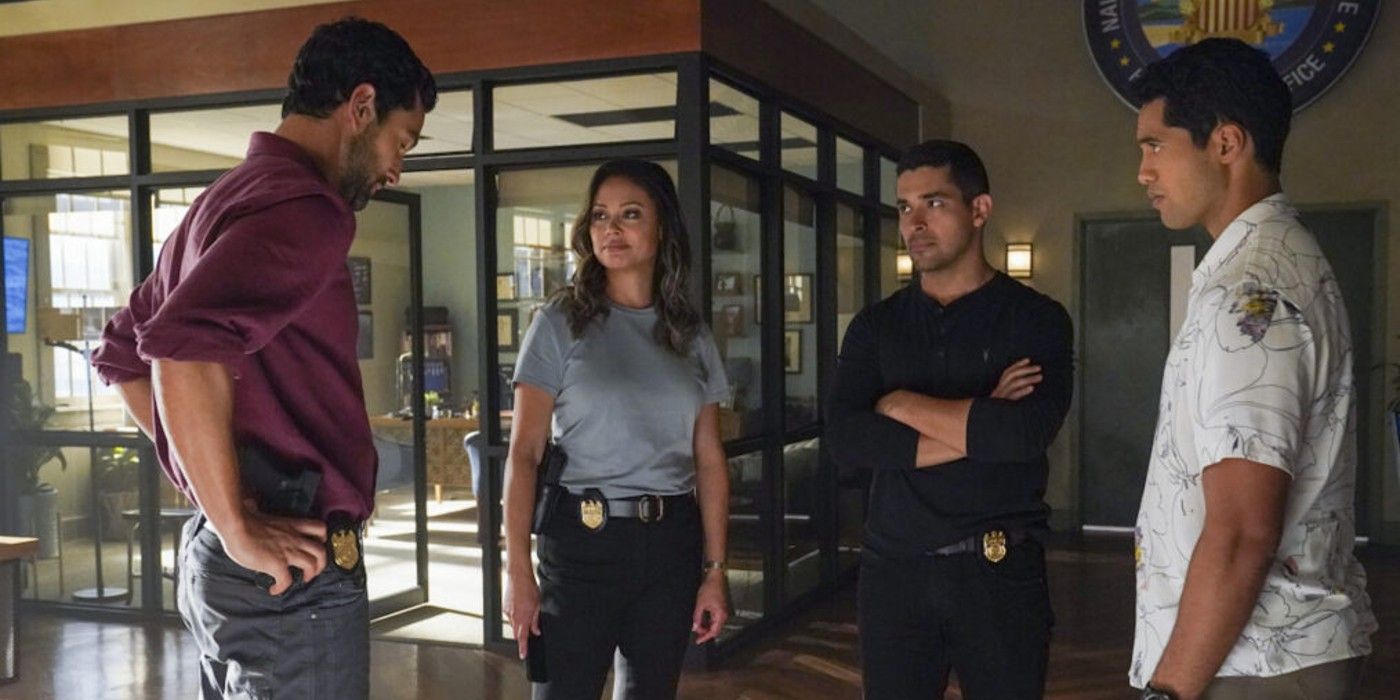 Jesse Boone with Jane Tennant, Nick Torres, and Kai Holman in the NCIS crossover