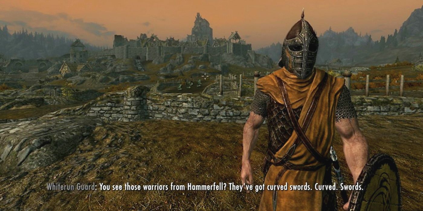skyrim hammerfell curved swords quote