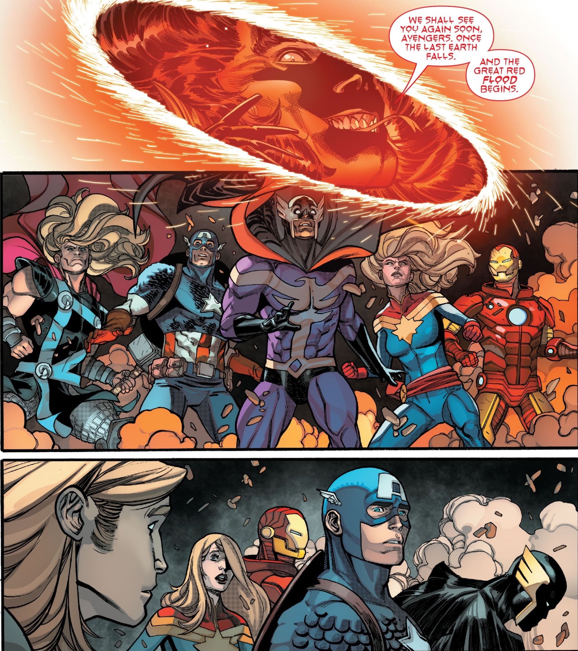 Avengers Face Mephisto Through Portal In Avengers 55