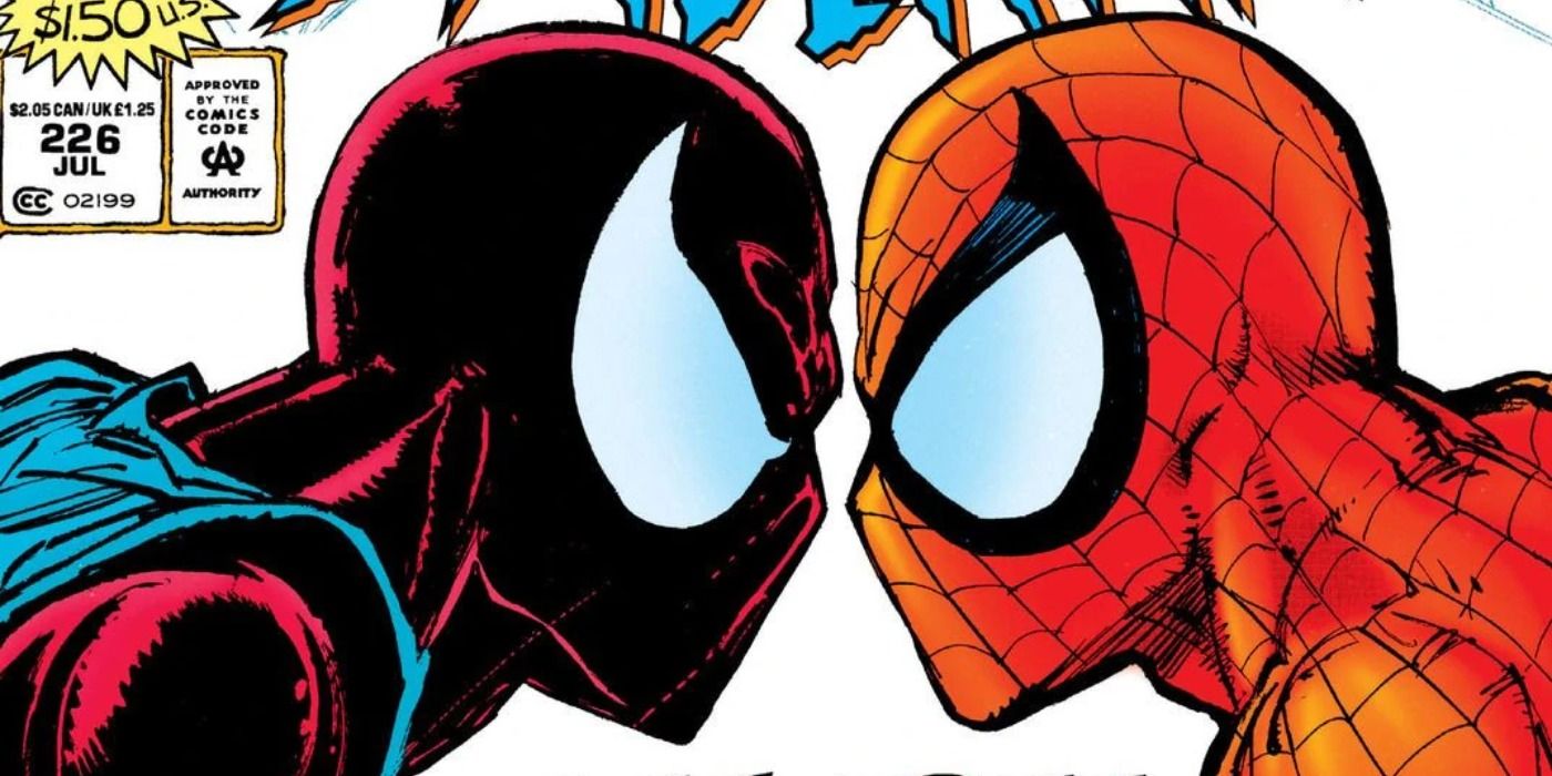 Ben Reilly and Spider Man face off in Marvel Comics.