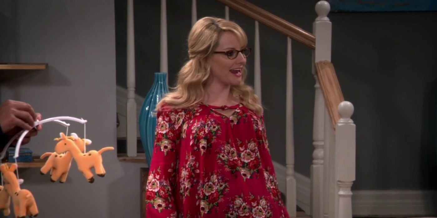 Bernadette smiling at baby Torys on TBBT