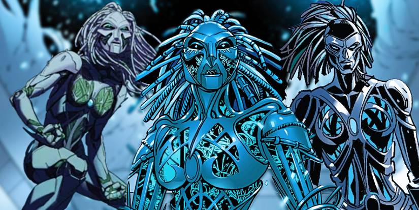 Three versions of Danger, from Marvel's X-Men