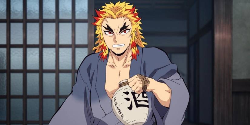 Shinjuro Rengoku looking angry in Demon Slayer.