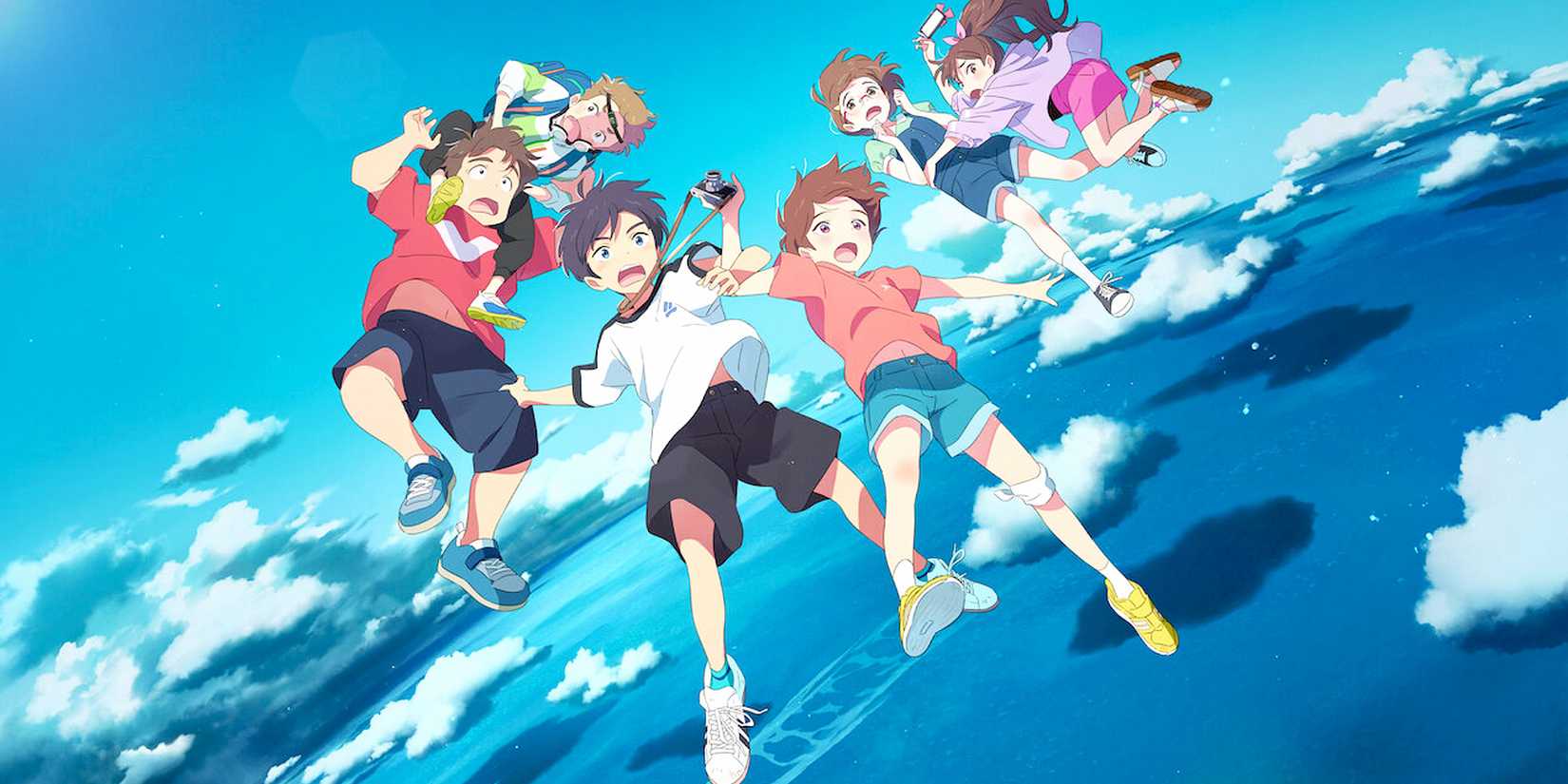 Several kids fly in the air from Drifting Home 