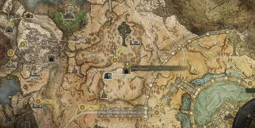 Elden Ring Map Location Somberstone Bell Bearing Altus Tunnel