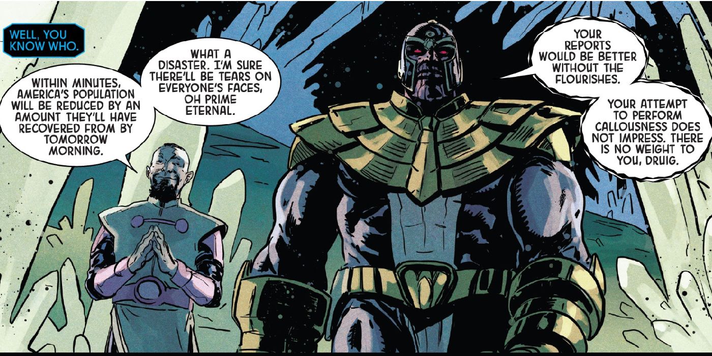 Eternals Thanos and Druig
