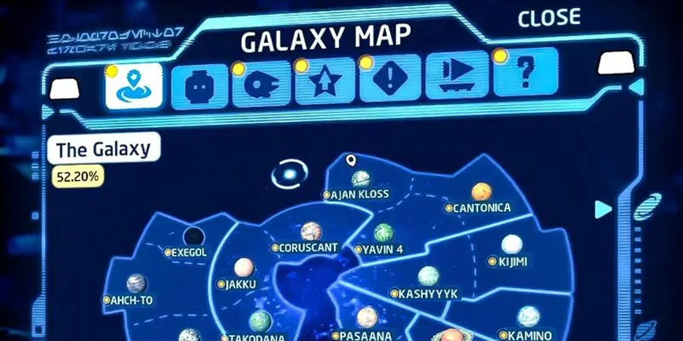Galaxy Map In Lego Star Wars The Skywalker Saga