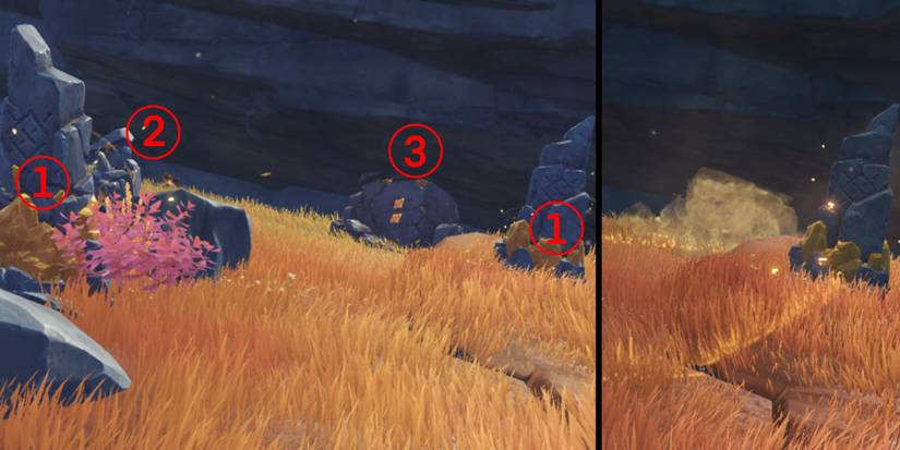 Purple Rocks Chasm Genshin Impact: What To Do With Unique Rocks In The Chasm