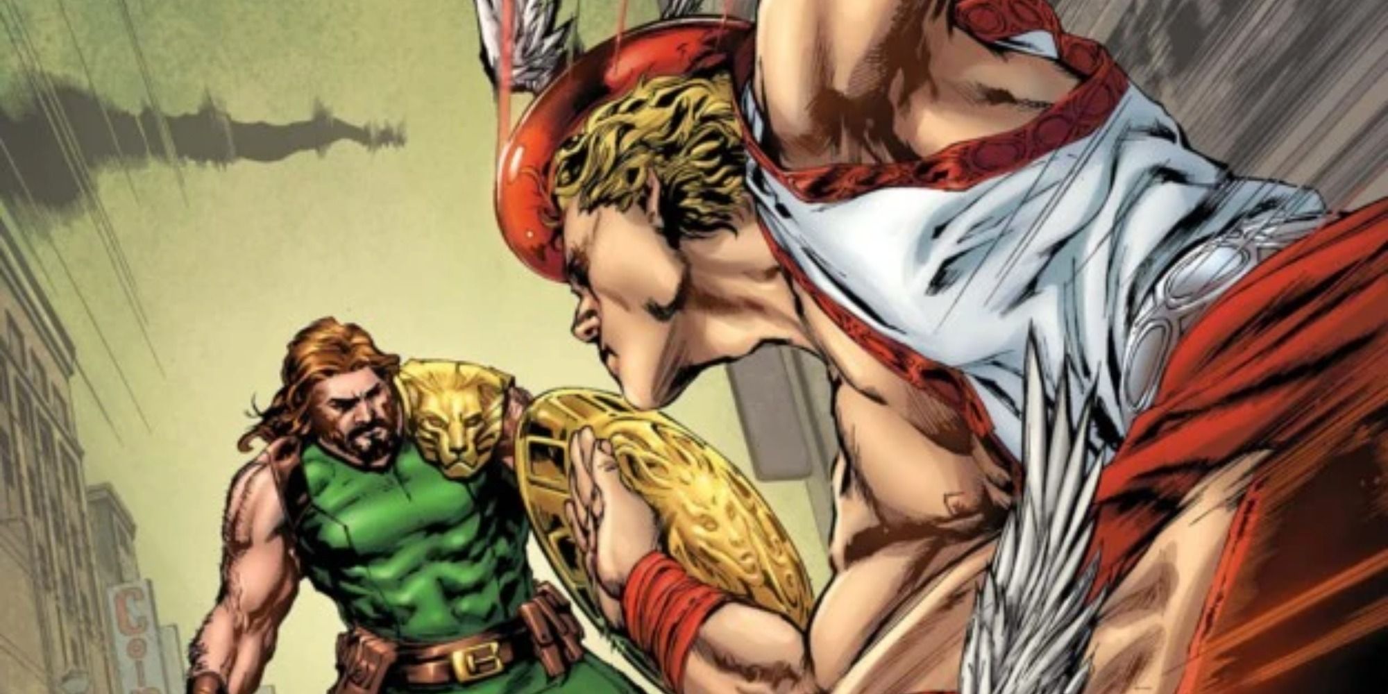 Hermes races into battle in Marvel Comics.