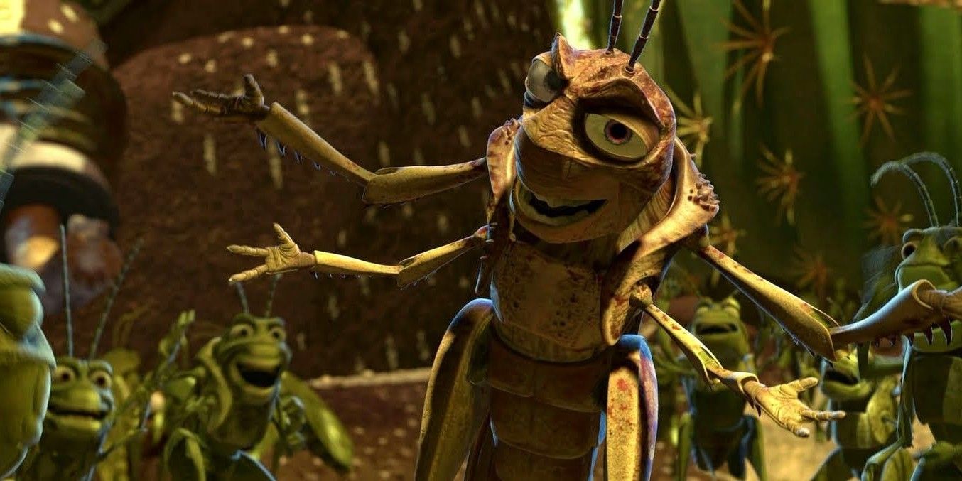 Hopper gives a speech in a Bugs life