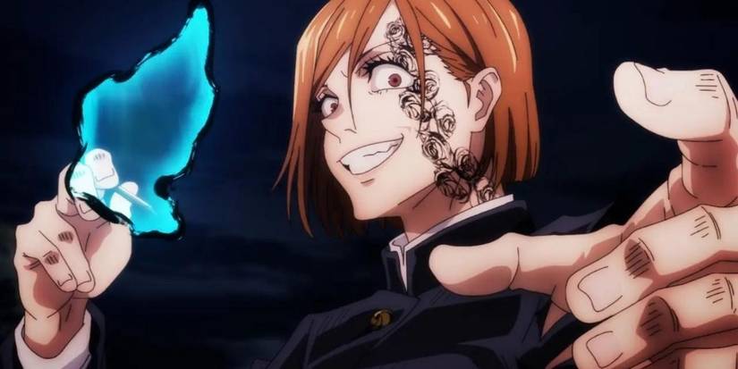 A character looking deranged in Jujutsu Kaisen.