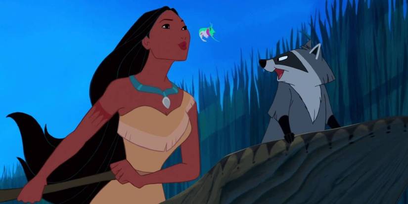 Pocahontas cantando Just Around The Riverbend