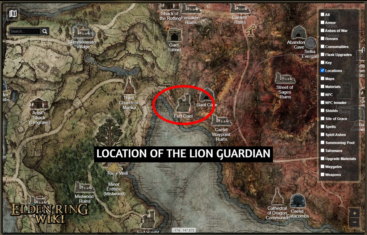 Location of Lions Claw in Elden Ring EDIT