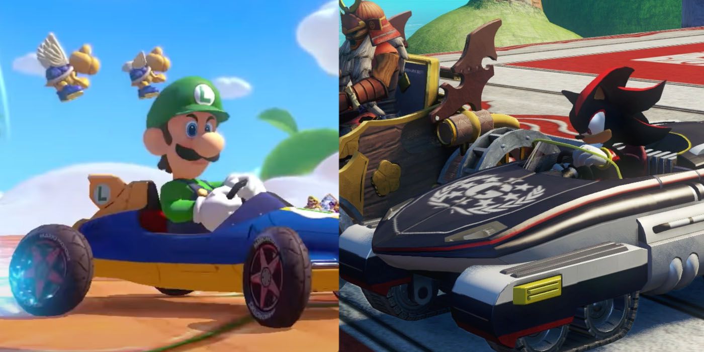 Luigi Hilariously Beats Sonic’s Shadow In Ridiculous Real Kart Race