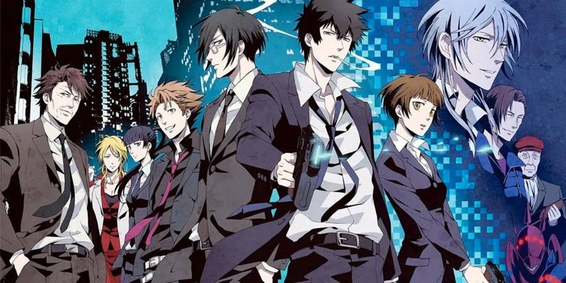10 Thrilling Anime So Good They Made Fans Root For The Bad Guys 4 The main cast of Psycho-Pass lined up in key art.
